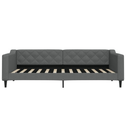 Lit de jour gris foncé 90x200 cm tissu