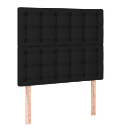 Lit à sommier tapissier avec matelas Noir 90x200 cm Tissu