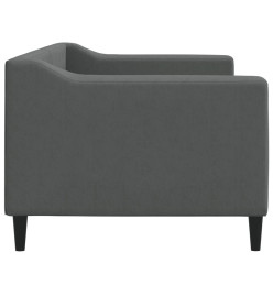 Lit de repos gris foncé 80x200 cm tissu
