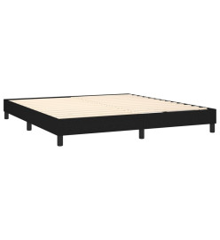 Lit à sommier tapissier avec matelas Noir 180x200 cm Tissu