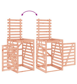 Abri pour poubelle triple sur roulettes bois massif douglas