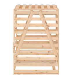 Abri pour poubelle sur roulettes 84x90x128,5 cm bois massif pin