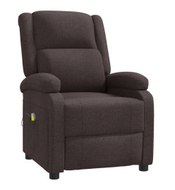 Fauteuil de massage Marron foncé Tissu