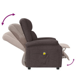 Fauteuil de massage Marron foncé Tissu