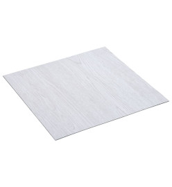 Planches de plancher autoadhésives 20 pcs PVC 1,86 m² Blanc