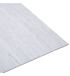 Planches de plancher autoadhésives 20 pcs PVC 1,86 m² Blanc