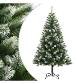 Sapin de Noël artificiel à charnières avec neige floquée 240 cm