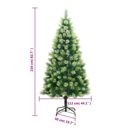 Sapin de Noël artificiel à charnières avec support 210 cm