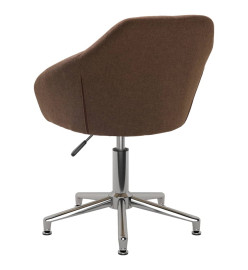 Chaise pivotante de bureau Marron Tissu