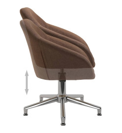 Chaise pivotante de bureau Marron Tissu