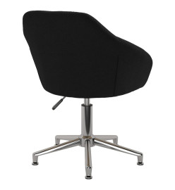 Chaise pivotante de bureau Noir Tissu