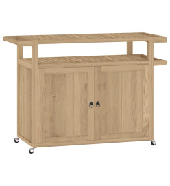 Chariot de bar 120x50x90 cm bois de teck massif