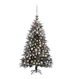 Arbre de Noël artificiel LED et flocons de neige 120 cm PVC PE