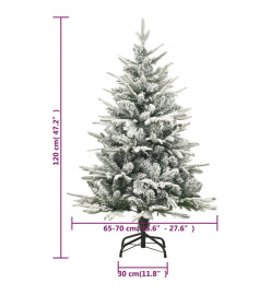 Arbre de Noël artificiel LED et flocons de neige 120 cm PVC PE