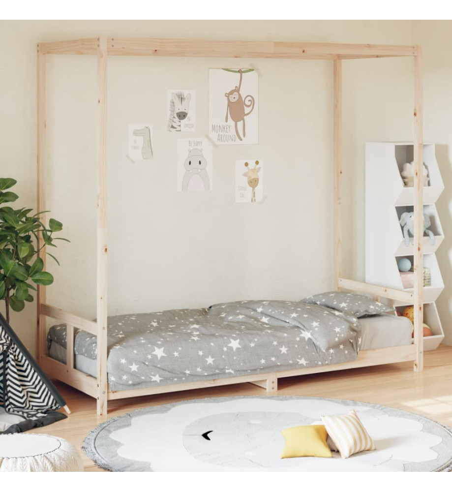 Cadre de lit pour enfants 80x200 cm bois de pin massif