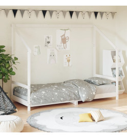 Cadre de lit pour enfants blanc 80x200 cm bois de pin massif