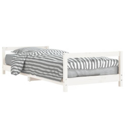 Cadre de lit pour enfants blanc 80x200 cm bois de pin massif