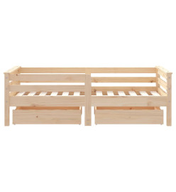 Cadre de lit enfant avec tiroirs 70x140 cm bois de pin massif