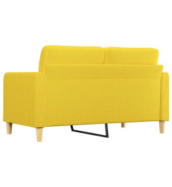 Canapé à 2 places Jaune clair 140 cm Tissu