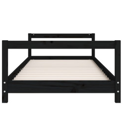 Cadre de lit pour enfant noir 80x160 cm bois de pin massif