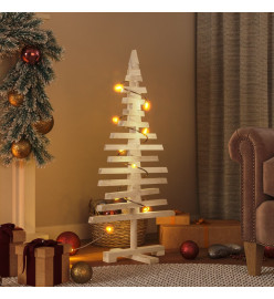 Arbre de Noël en bois pour décoration 90 cm bois massif de pin