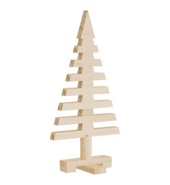 Arbres de Noël en bois pour décoration 3 pcs bois massif de pin