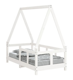 Cadre de lit pour enfant blanc 70x140 cm bois de pin massif