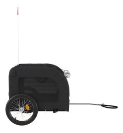 Remorque de vélo pour chien noir tissu oxford et fer