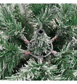 Sapin de Noël artificiel à charnières avec neige floquée 150 cm