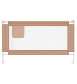 Barrière de sécurité de lit d'enfant Taupe 140x25 cm Tissu