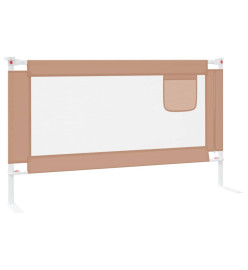 Barrière de sécurité de lit d'enfant Taupe 140x25 cm Tissu