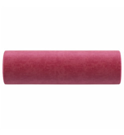 Coussins décoratifs 2 pcs Rouge bordeaux Ø15x50 cm Velours