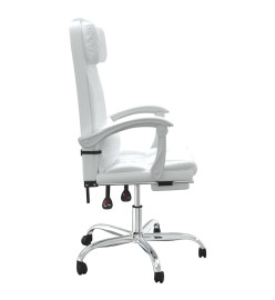 Fauteuil inclinable de bureau Blanc Similicuir