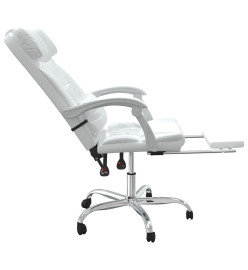 Fauteuil inclinable de bureau Blanc Similicuir