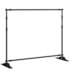 Supports de toile de fond 2 pcs noir 254x243 cm acier