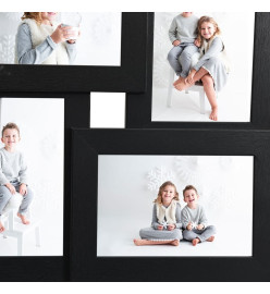 Collage de cadres photo pour photo de 4x (13x18 cm) Noir MDF