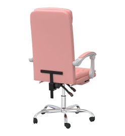 Fauteuil inclinable de bureau Rose Similicuir