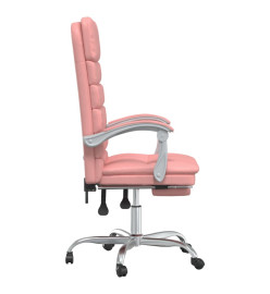 Fauteuil de massage inclinable de bureau Rose Similicuir