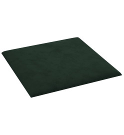 Panneaux muraux 12 pcs Vert foncé 30x30 cm Velours 1,08 m²