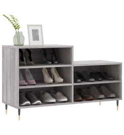 Armoire à chaussures Sonoma gris 102x36x60 cm Bois d'ingénierie