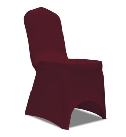 Housse de chaise extensible 100 pcs Bordeaux