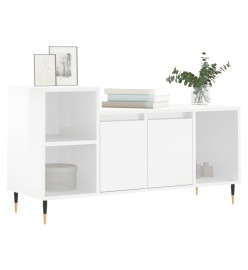 Meuble TV Blanc brillant 100x35x55 cm Bois d'ingénierie