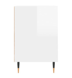 Meuble TV Blanc brillant 100x35x55 cm Bois d'ingénierie