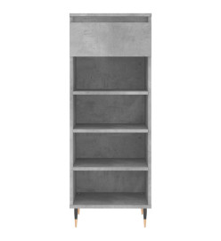 Armoire à chaussures Gris béton 40x36x105 cm Bois d'ingénierie