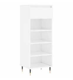 Armoire à chaussures Blanc brillant 40x36x105cm Bois ingénierie