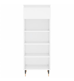 Armoire à chaussures Blanc brillant 40x36x105cm Bois ingénierie