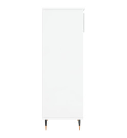 Armoire à chaussures Blanc brillant 40x36x105cm Bois ingénierie