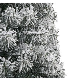 Sapin de Noël mince avec support et flocon de neige 270 cm PVC