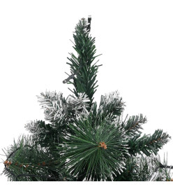 Sapin de Noël artificiel pré-éclairé et supports vert 60 cm PVC