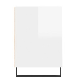 Meuble TV Blanc brillant 160x35x55 cm Bois d'ingénierie